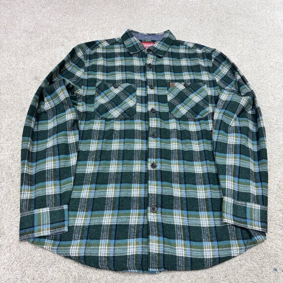 Coleman Button Down Flannel Shirt Men’s Multicolor Plaid Long Sleeve Medium NWT - Picture 1 of 12